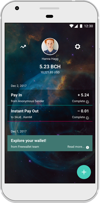 Freewallet Bitcoin Cash app