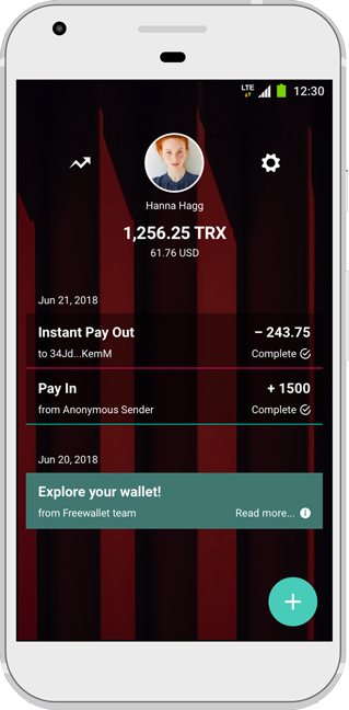 Freewallet TRON app