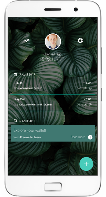Freewallet Tether app