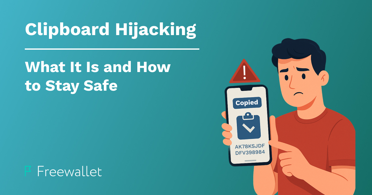 User double-checking pasted information to prevent clipboard hijacking.
